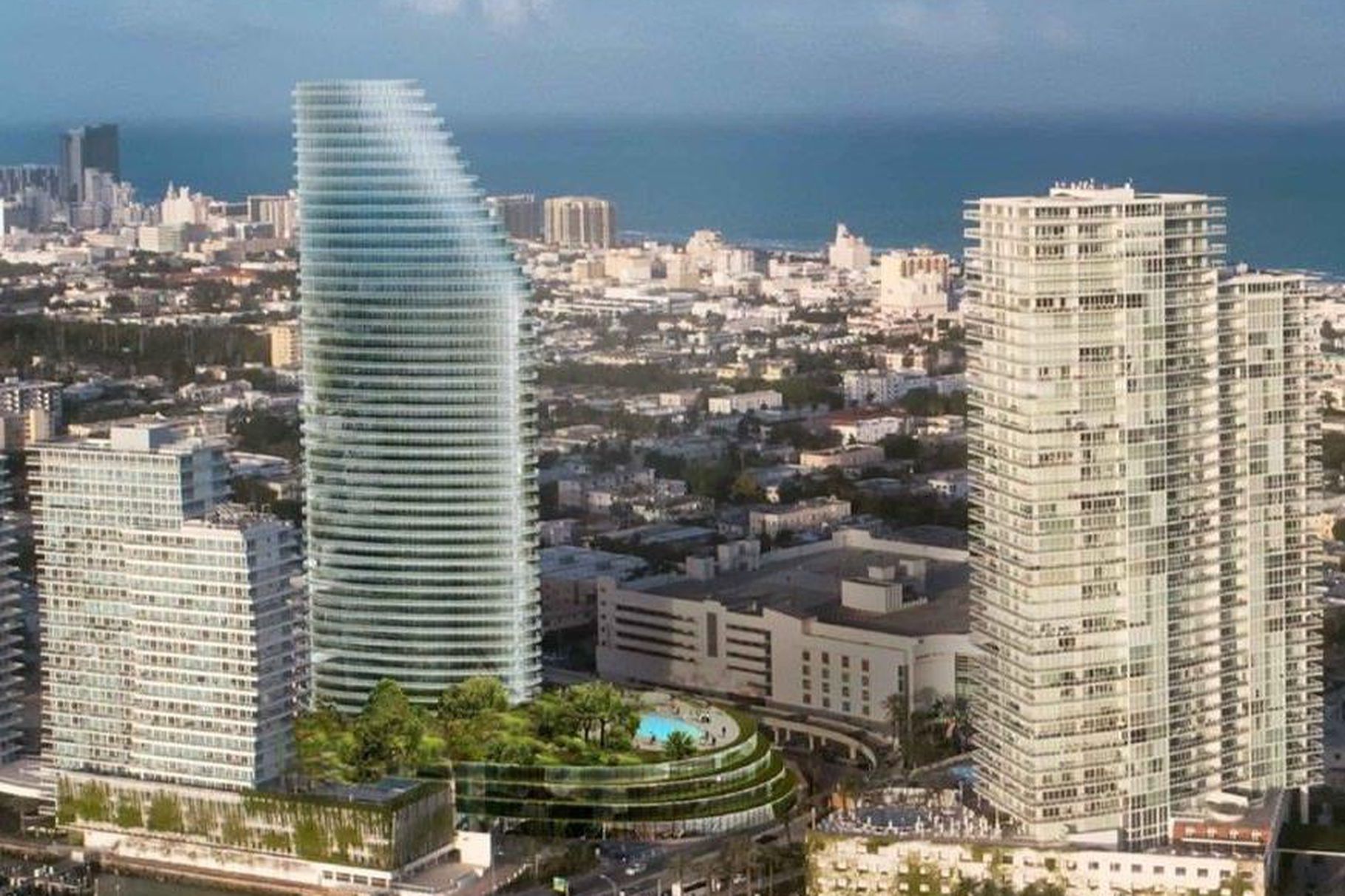 New renderings of the 44-story condominium to be built on Alton Road