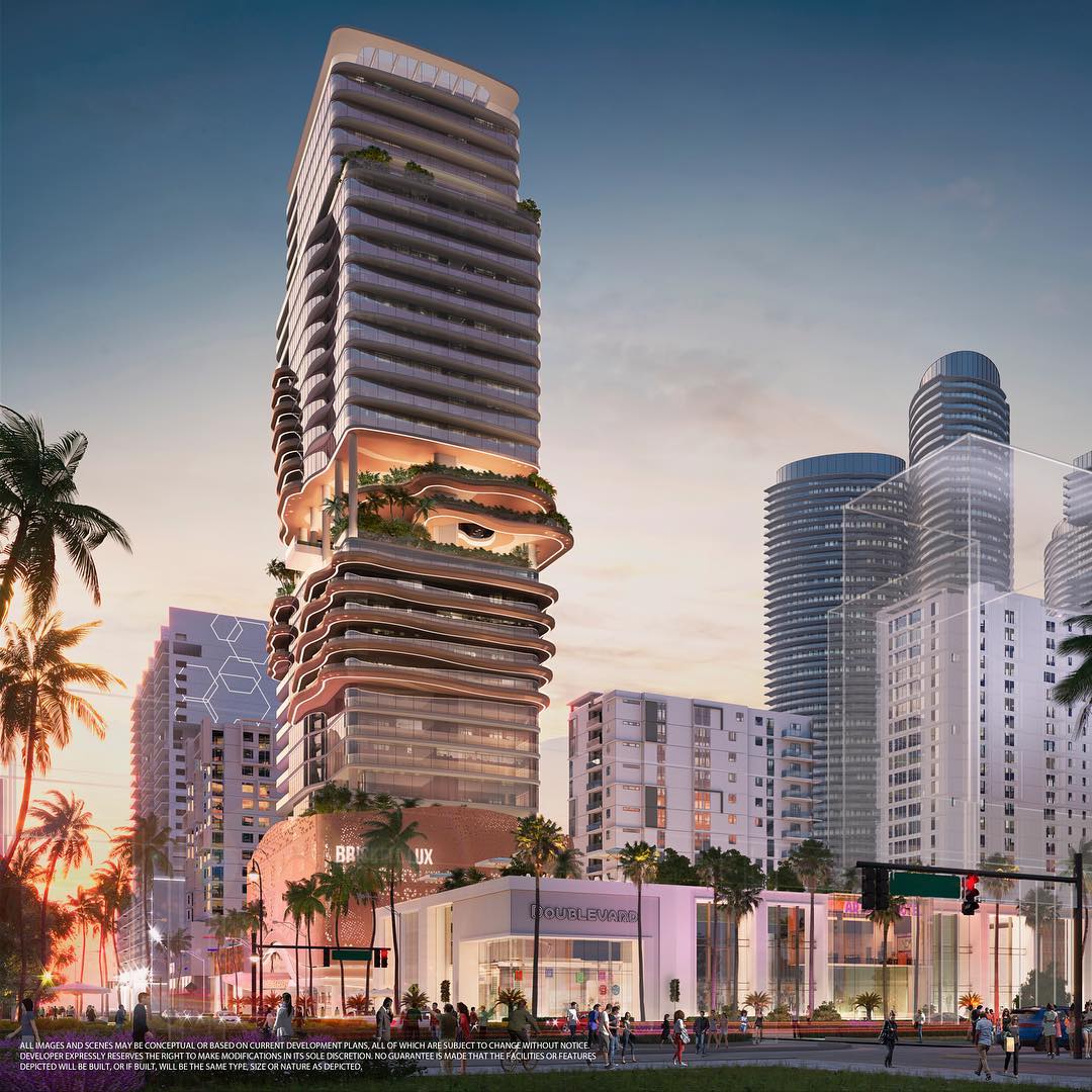 Released new renderings from Brickell Lux Tower, With Hotel & Residential