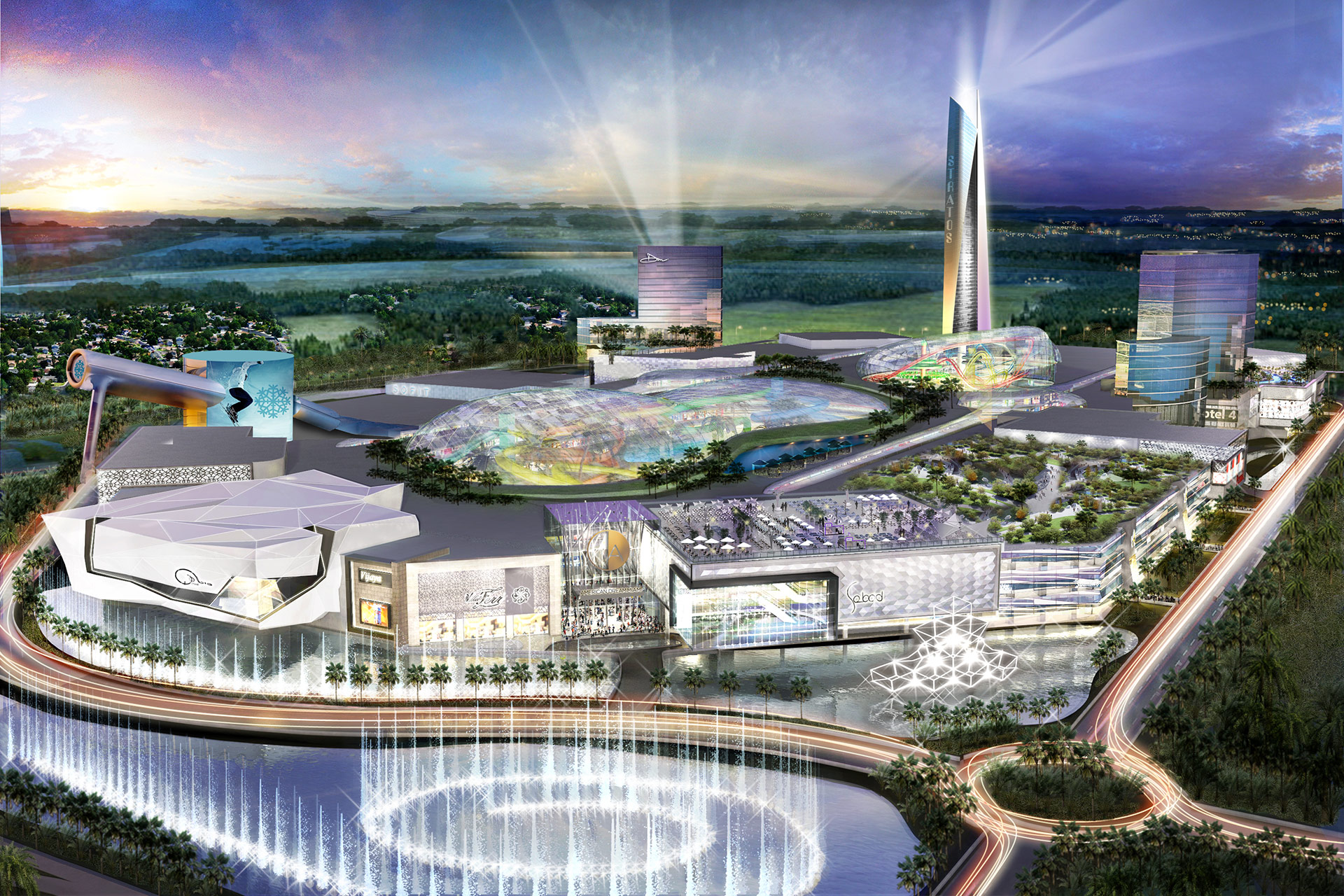 Construction of the largest mall of America is moving full speed ahead