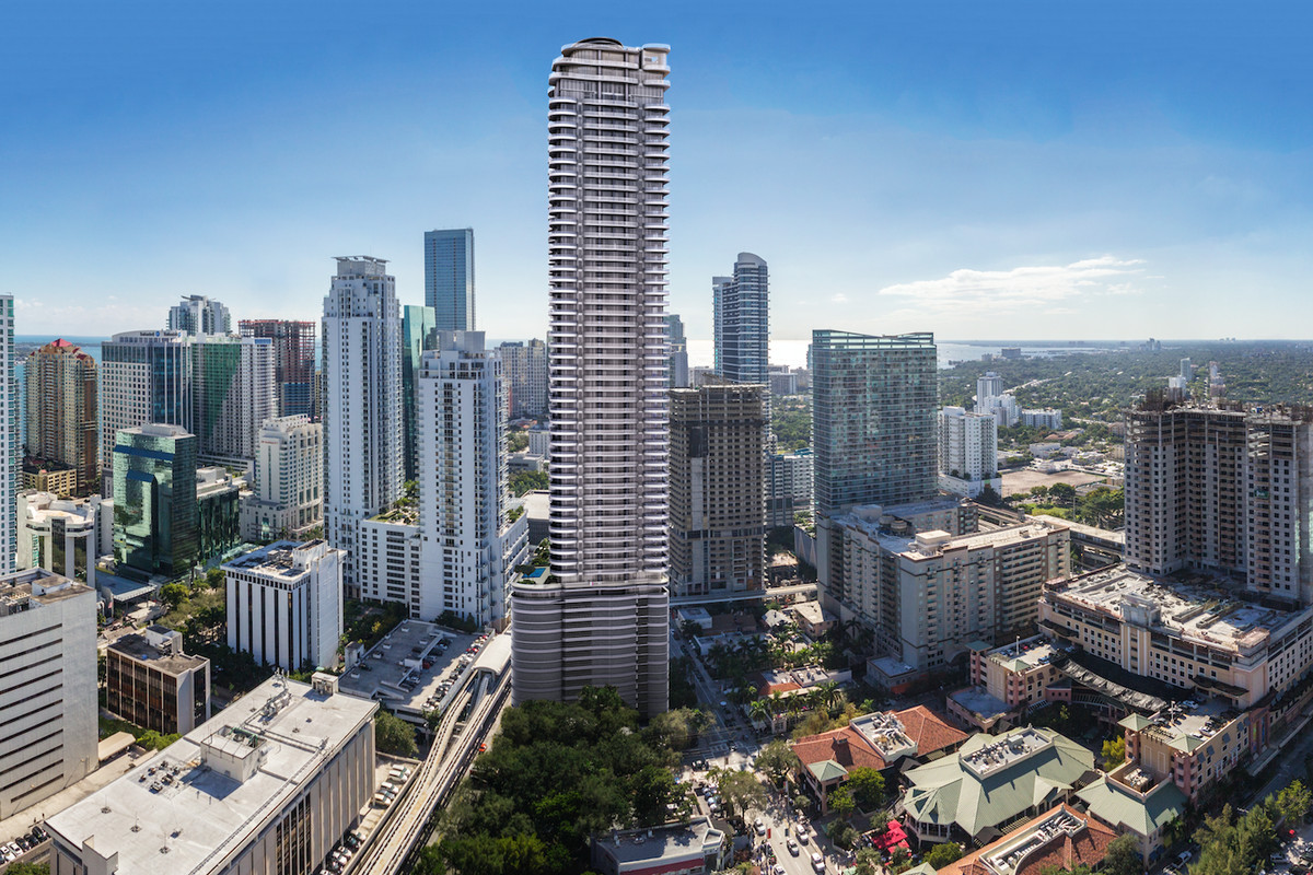 Brickell Flatiron Reaches Completion, Becoming Miami’s Fourth Tallest Tower Ever Built
