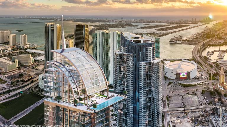 New Renderings of Atrium & Sky Pool Proposed at Legacy Hotel & Residences Miami Worldcenter