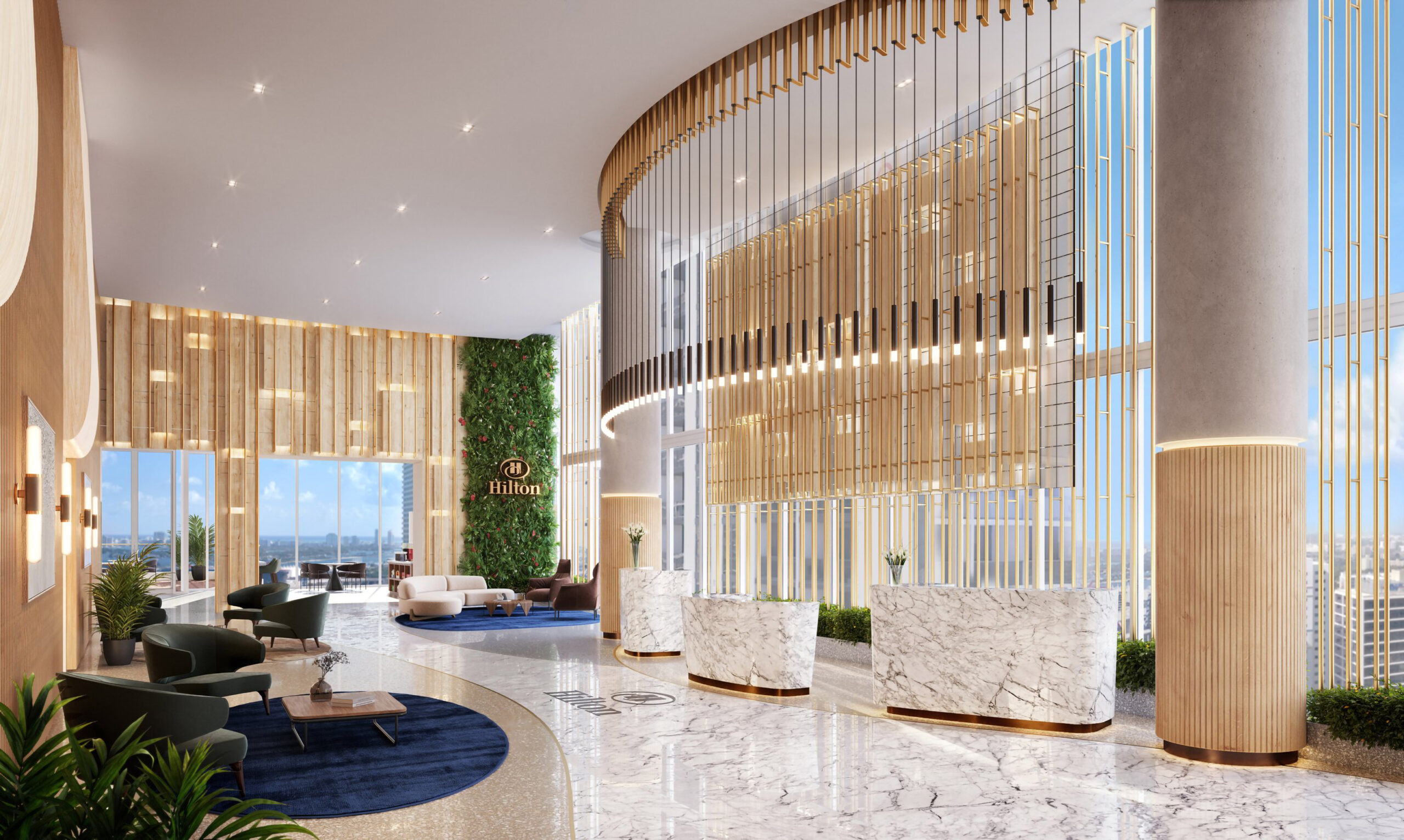 Sneak Peek: Okan Tower Unveils Opulent Preview of Hilton Miami Bayfront Hotel