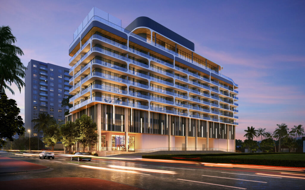 Rendering of boutique condominium in North Beach with ocean views